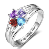 Lovers Rings Silver Rings Female And Male Pair Gift Lettering